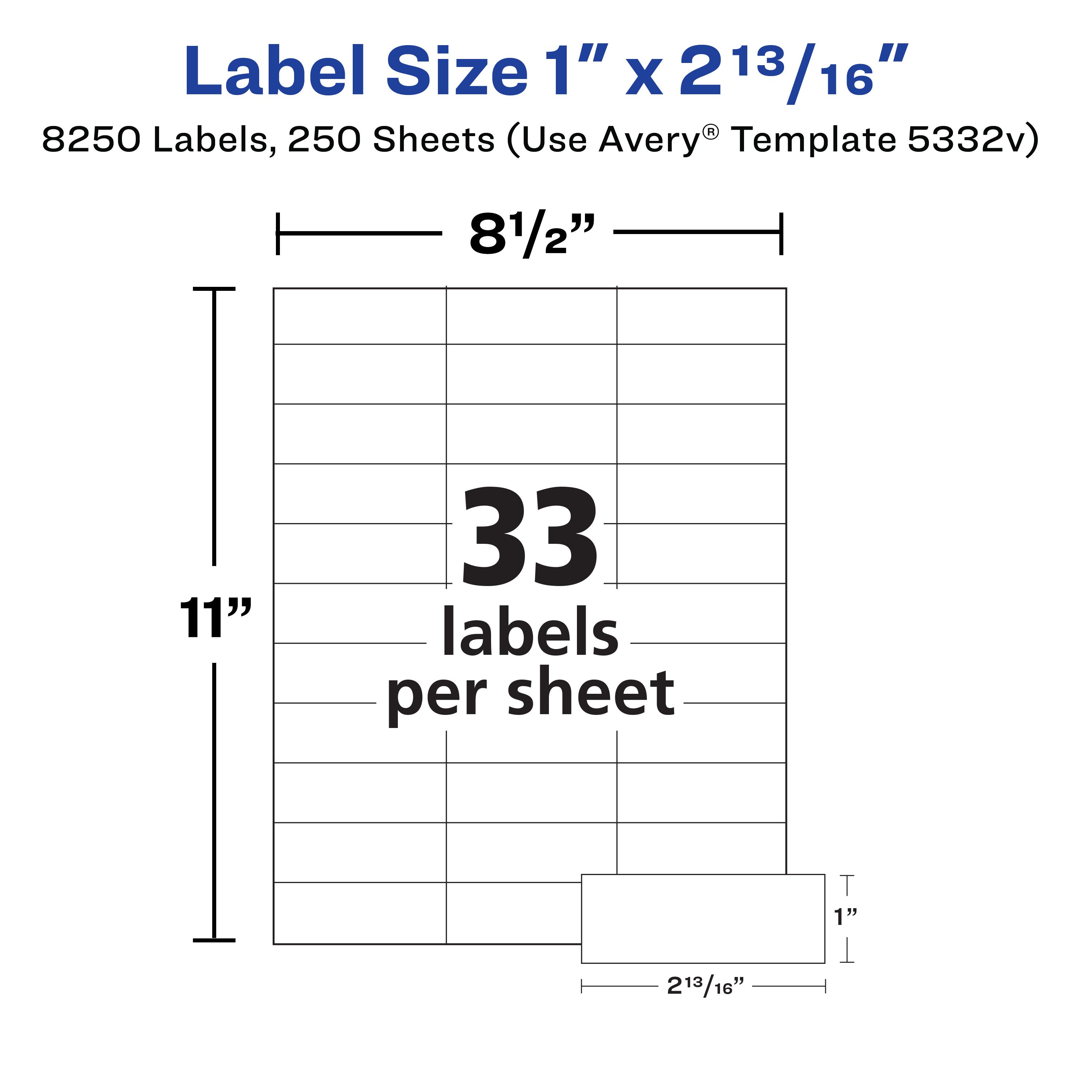 White Address Labels for Copiers, 1